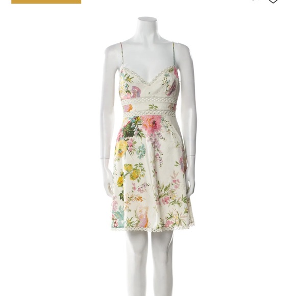 Zimmermann Dresses & Skirts - Zimmermann Floral Mini Dress with Spaghetti Straps
